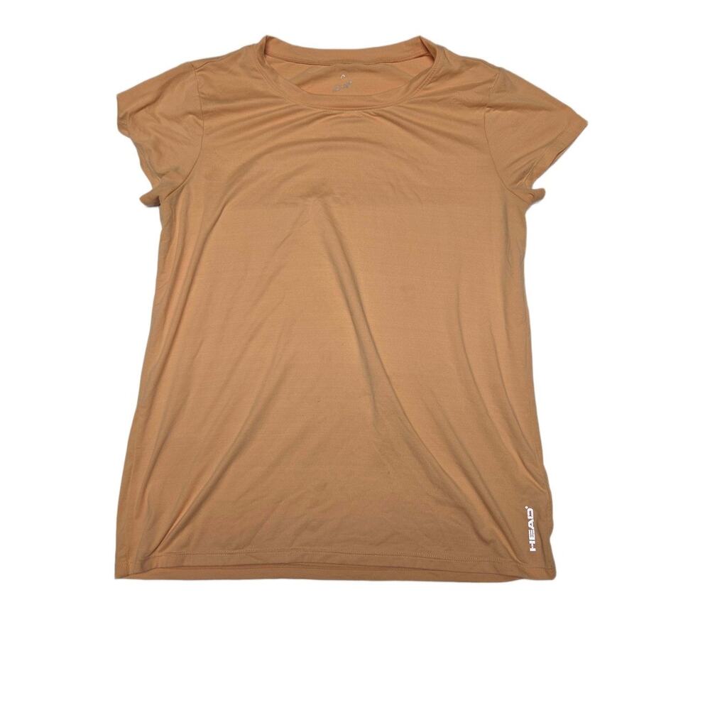 Head Women Peach Orange Athletic Workout Short Sleeve T-Shirt Size M
